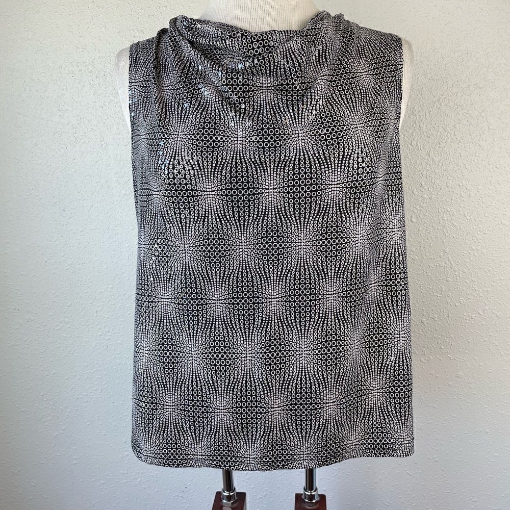 Notations Sleeveless Sequined Blouse Top Size M EUC